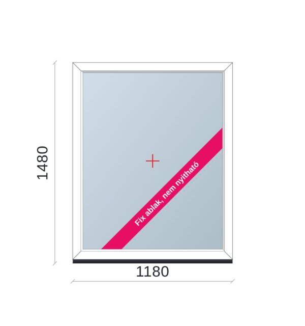120x150 cm Fix ablak