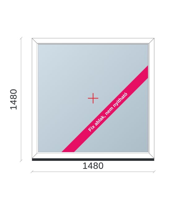 150x150 cm Fix ablak