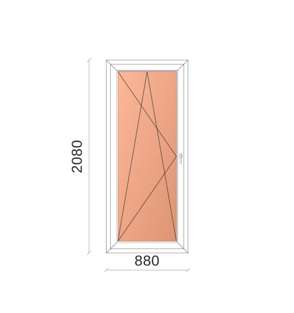 3 rétegű ablak 90x210 cm Bukó-Nyíló erkélyajtó