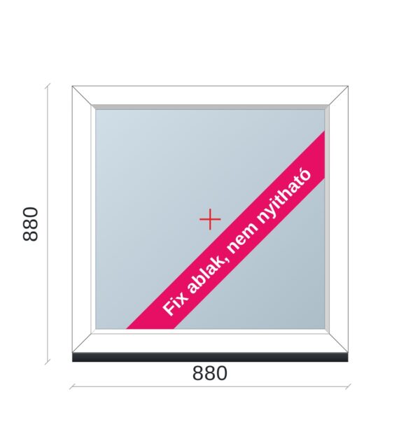90x90 cm Fix ablak
